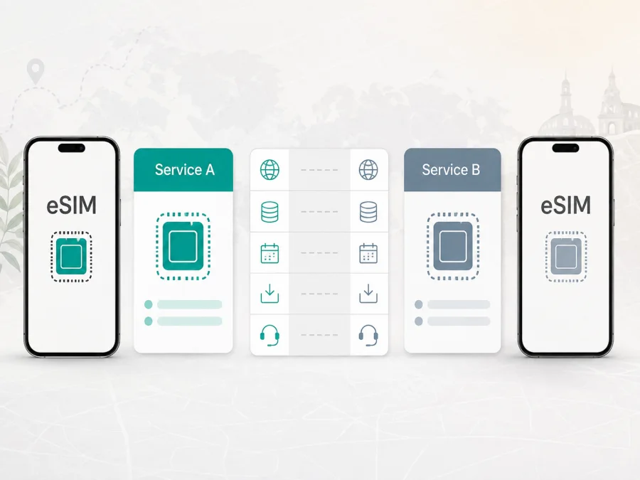 Airalo or Kaspersky eSIM Store: comparison