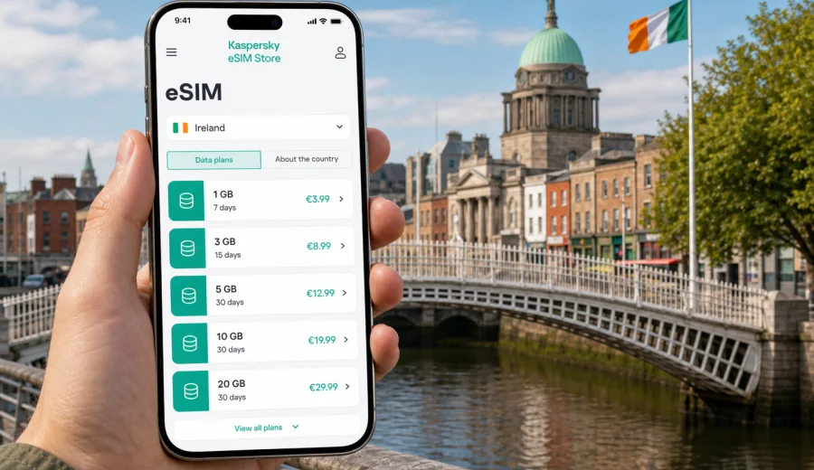 eSIM Ireland: mobile internet for travel