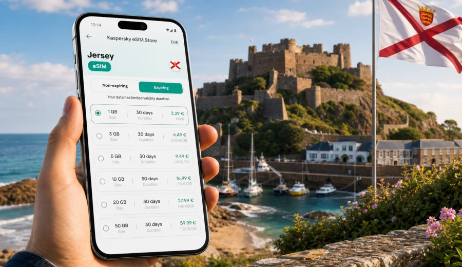 Jersey eSIM: mobile internet travel guide