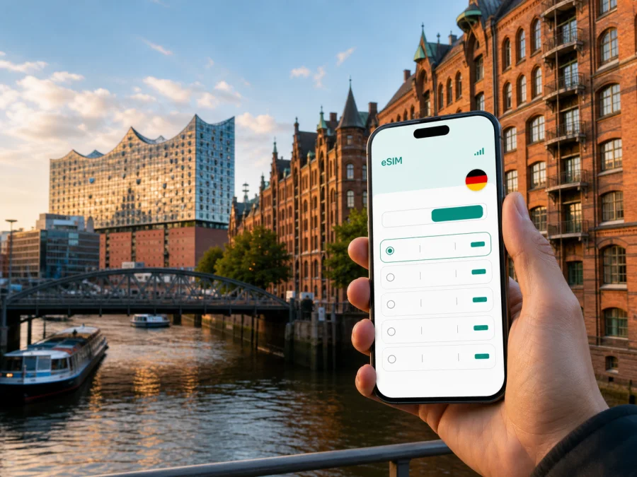 Hamburg eSIM for mobile internet