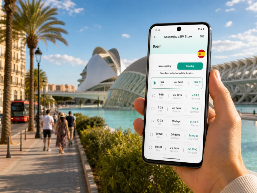 Valencia eSIM for mobile internet in Spain