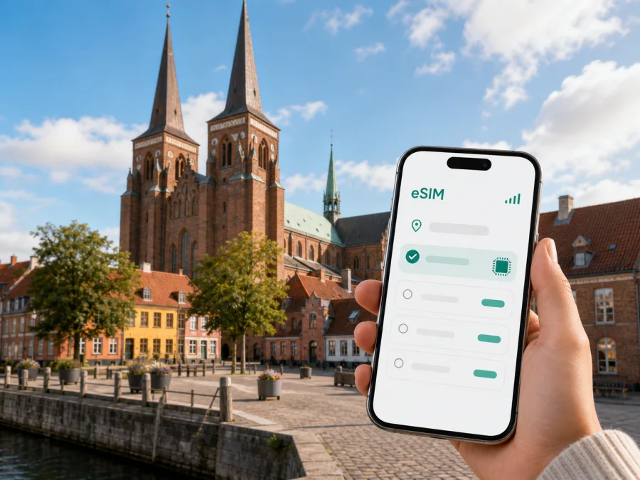 Roskilde eSIM: mobile internet for your trip