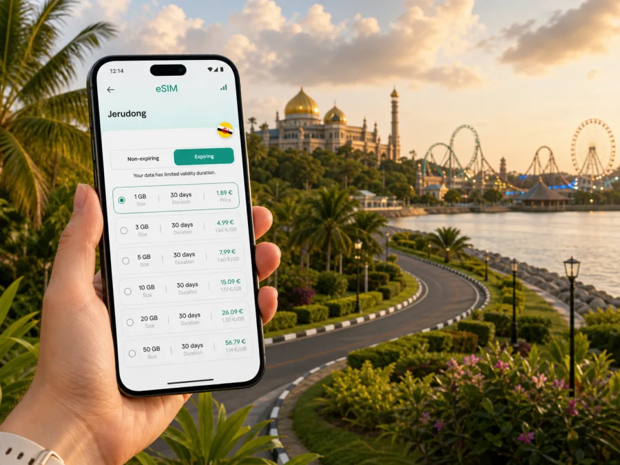 Jerudong eSIM: mobile internet travel guide