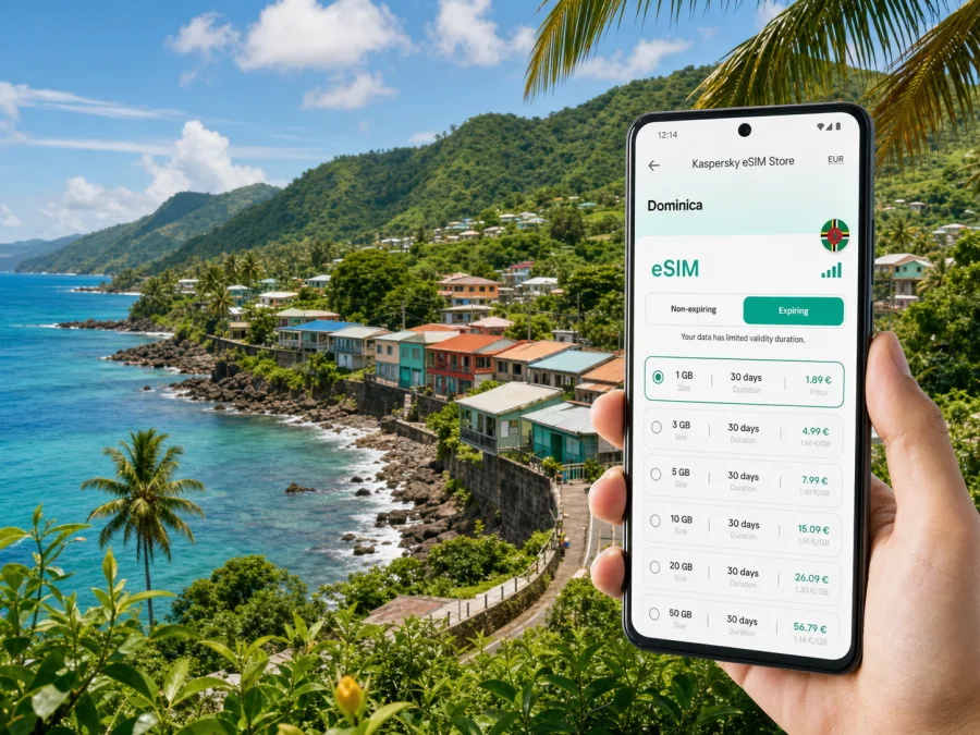 Calibishie eSIM: mobile internet in Dominica