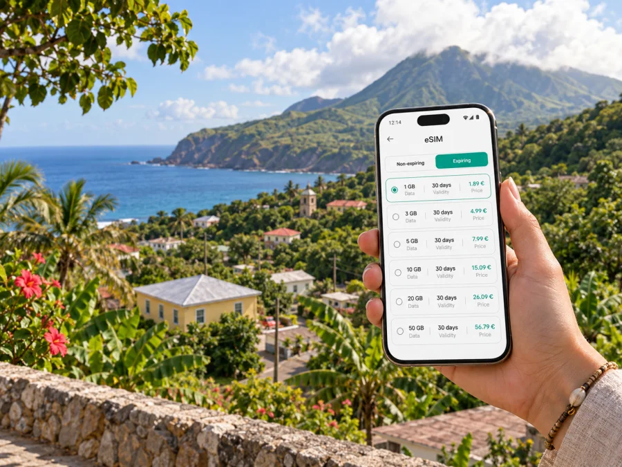 Olveston eSIM: Mobile Internet in Montserrat