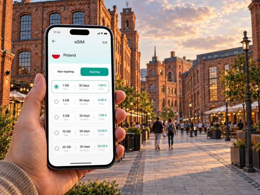 Lodz eSIM: Mobile Internet for City Trips