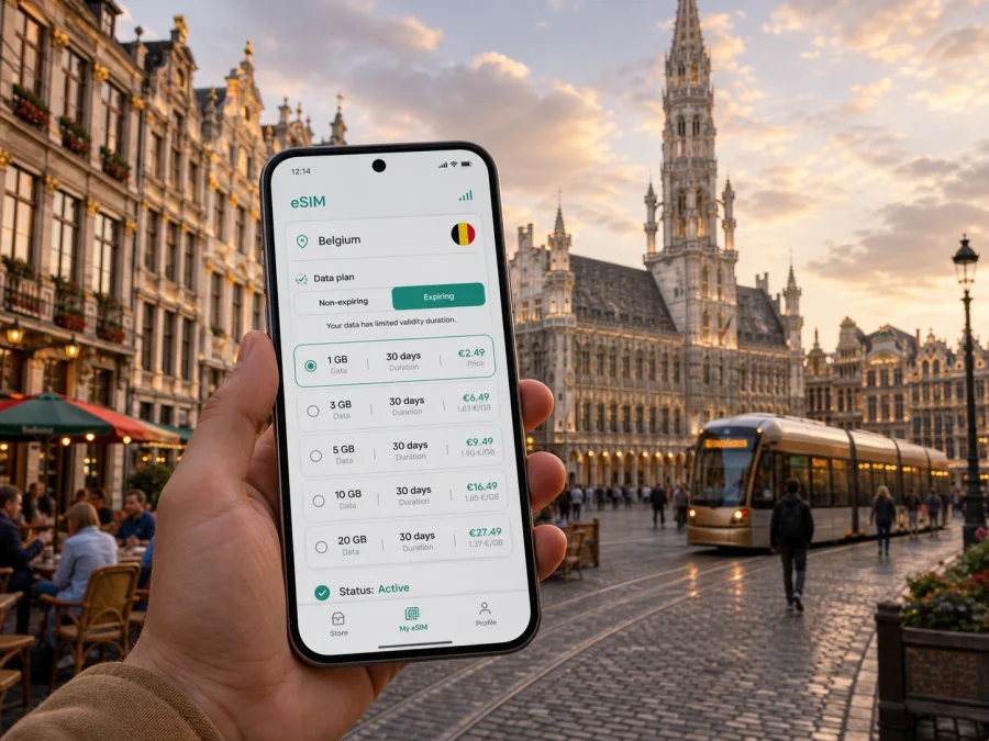 Brussels eSIM for Mobile Internet