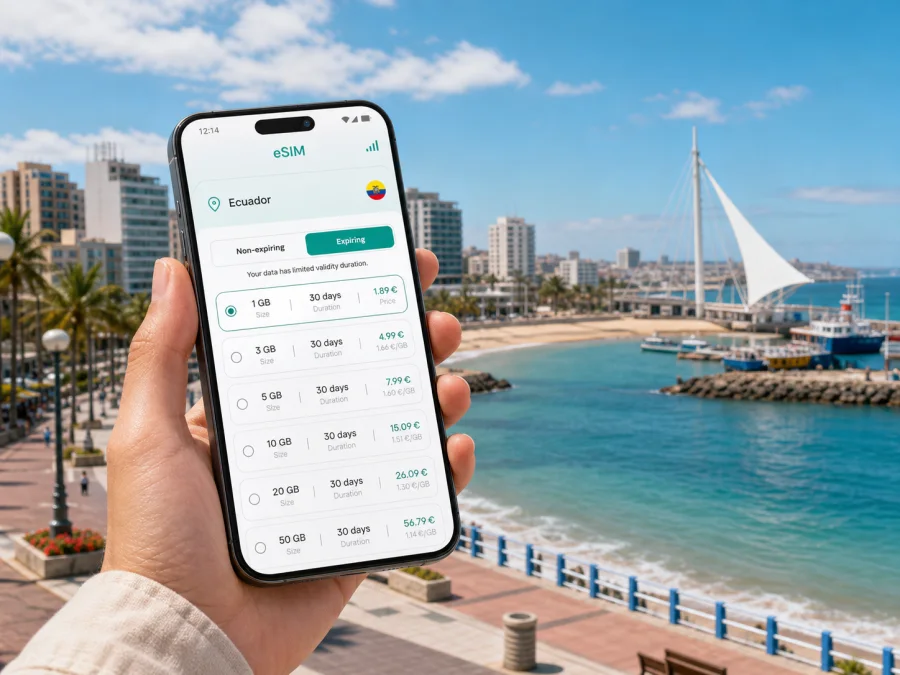 Manta eSIM for mobile internet in Ecuador