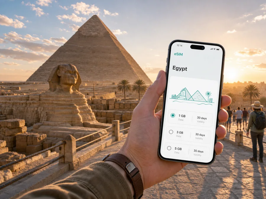 Giza eSIM: mobile internet for Egypt travel