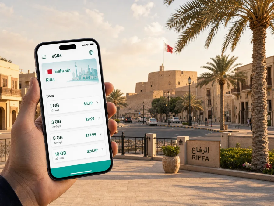 Riffa eSIM: mobile internet for Bahrain travel