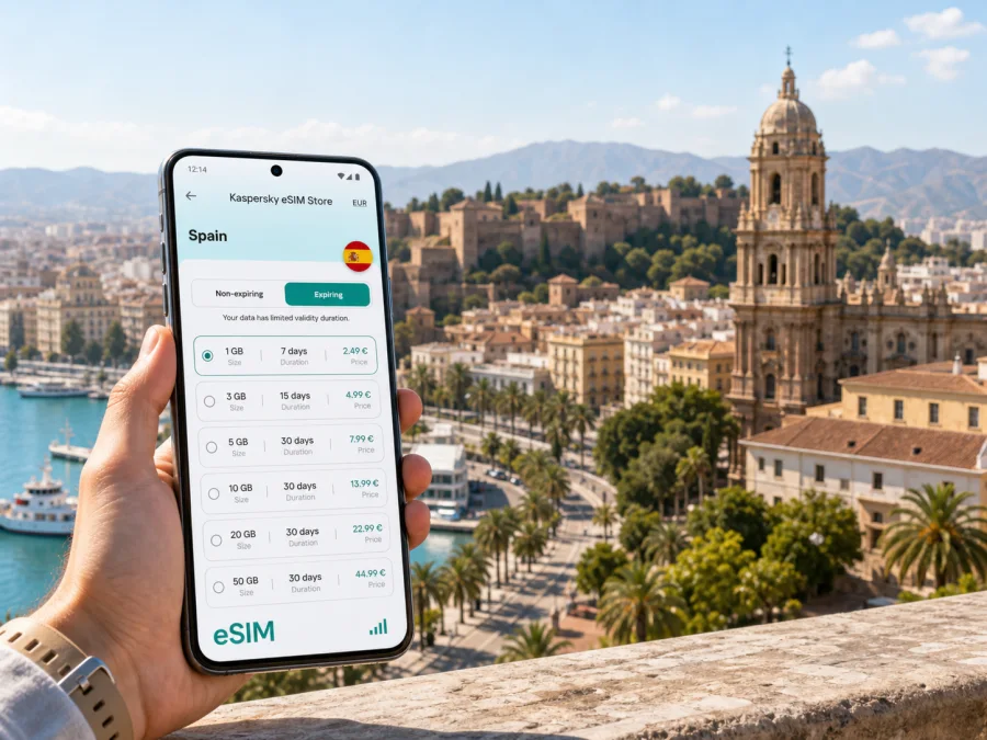Malaga eSIM: Mobile Internet for City Trips
