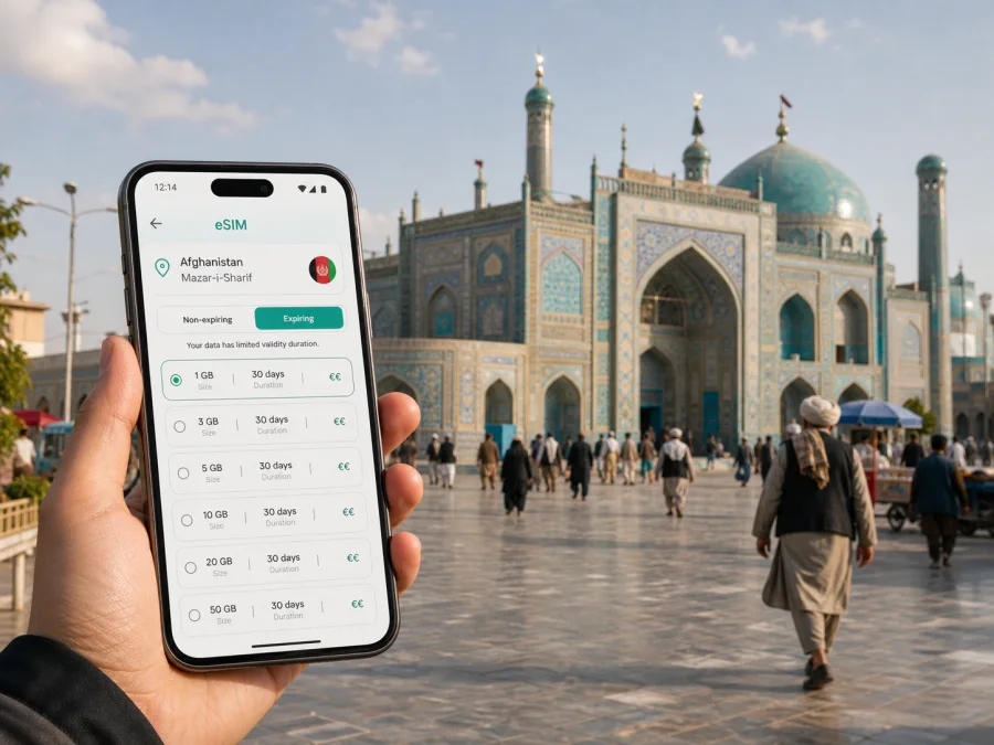 Mazar-i-Sharif eSIM for travel internet