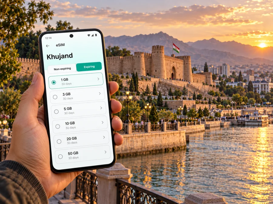 Khujand eSIM: Mobile Internet in Tajikistan