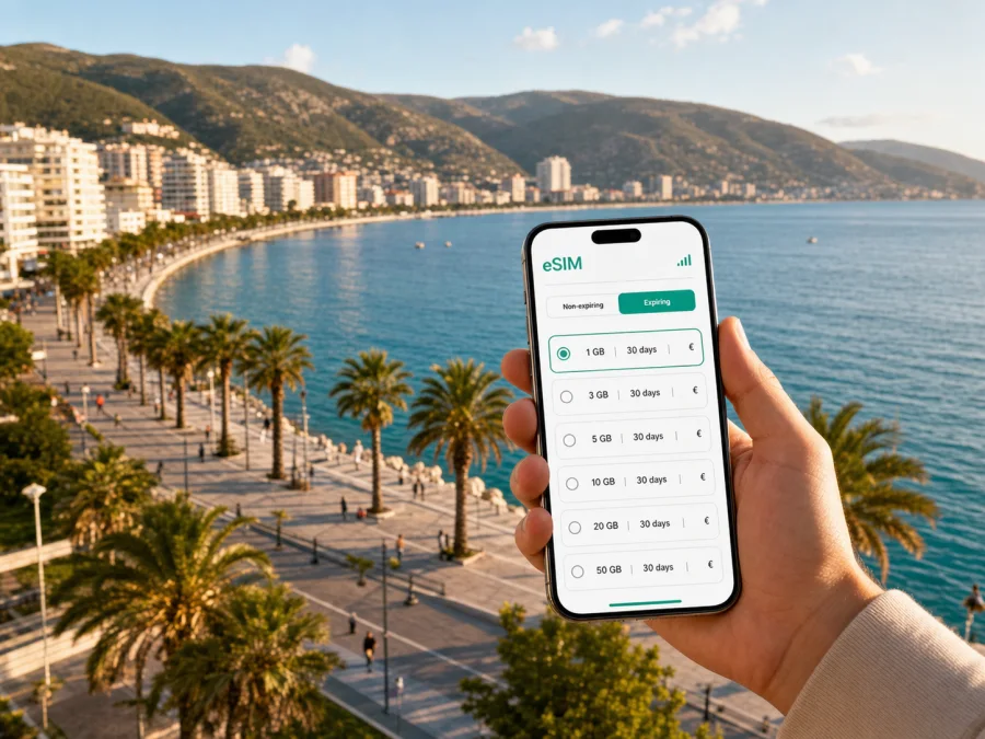 Vlore eSIM: Mobile Internet for Albania Travel