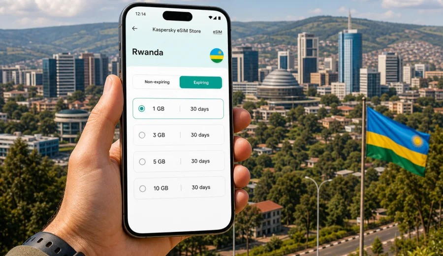 eSIM Rwanda: mobile internet for travel