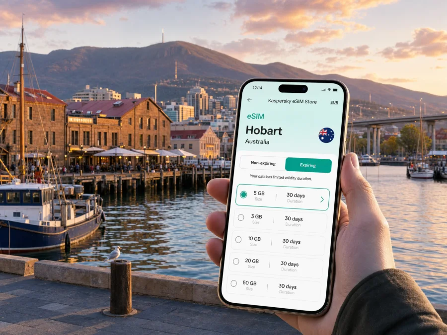 Hobart eSIM for mobile internet in Australia