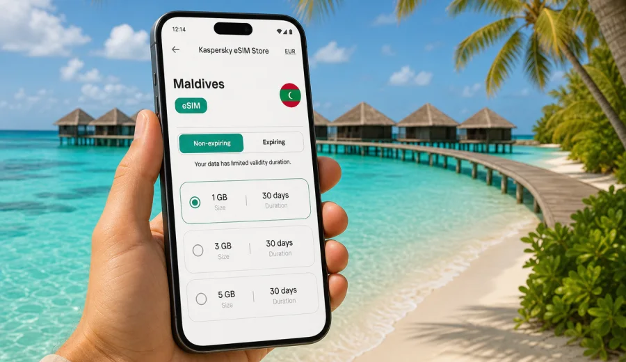 Maldives eSIM: mobile internet for travel