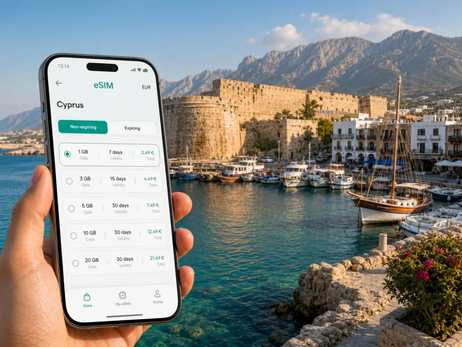 Kyrenia eSIM: mobile internet in Cyprus