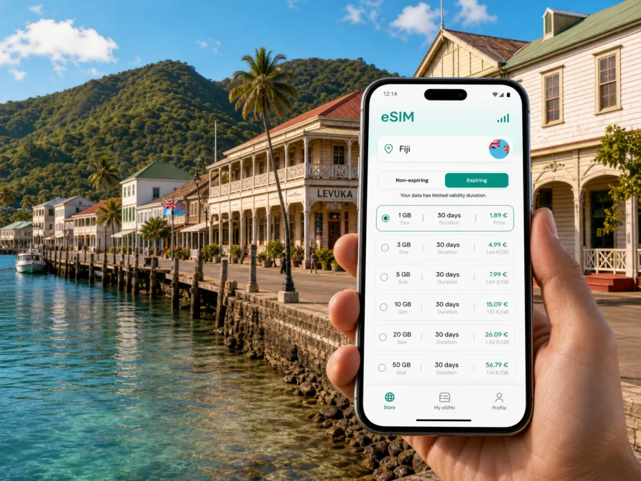 Levuka eSIM: Mobile Internet for Fiji Travel