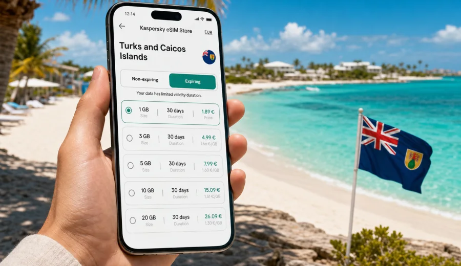 eSIM for Turks and Caicos Islands travel