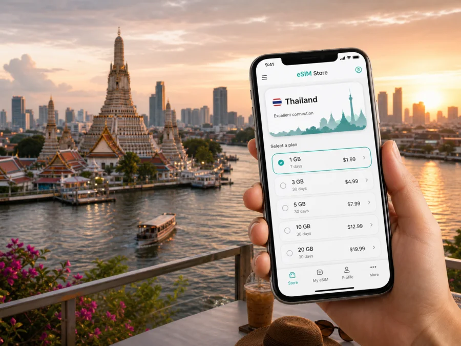 Bangkok eSIM: mobile internet for Thailand travel