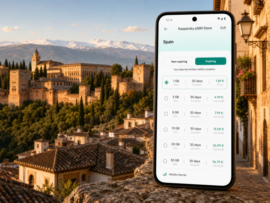 Granada eSIM for Mobile Internet in Spain
