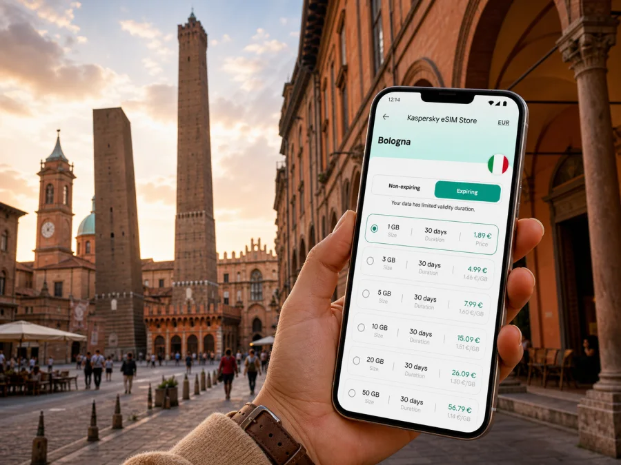 Bologna eSIM for Mobile Internet in Italy