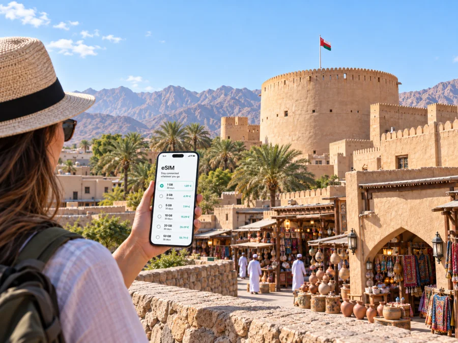 Nizwa eSIM: Mobile Internet for Your Oman Trip