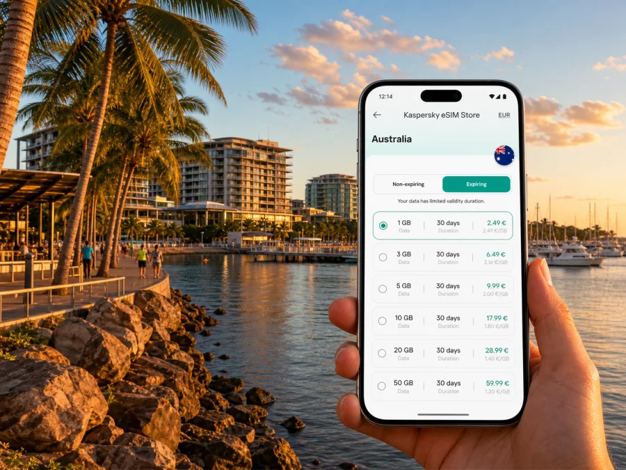 Darwin eSIM: mobile internet for your trip