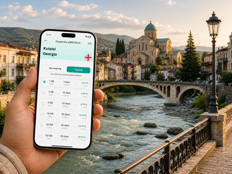 Kutaisi eSIM for mobile internet in Georgia