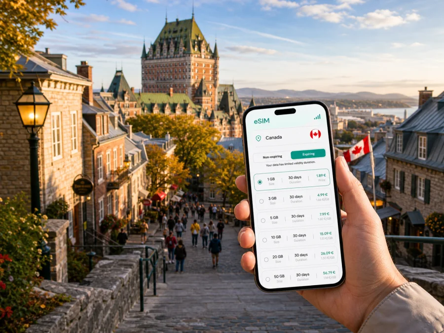 Quebec City eSIM: mobile internet guide