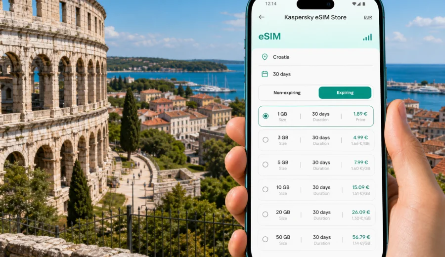 Pula eSIM: mobile internet for Croatia travel