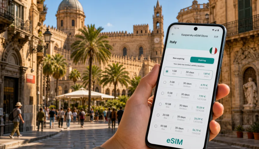 Palermo eSIM for Mobile Internet in Italy