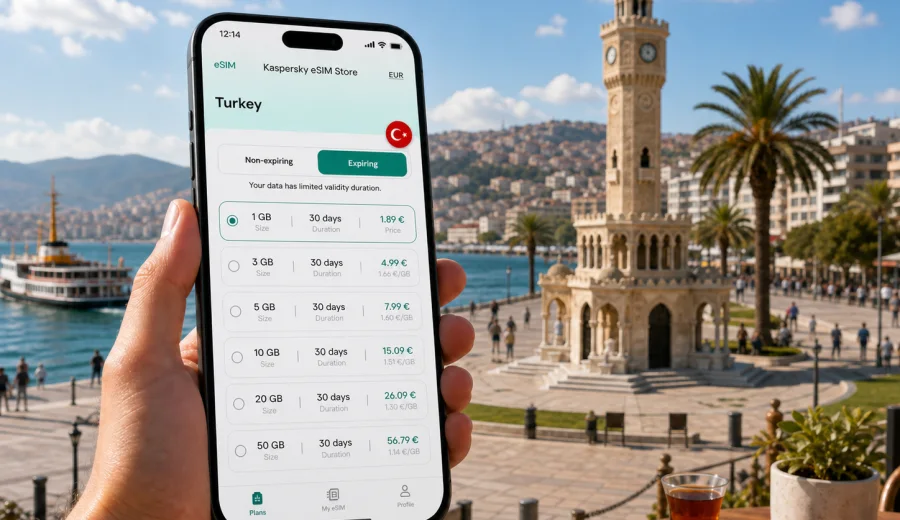 Izmir eSIM for mobile internet in Turkey