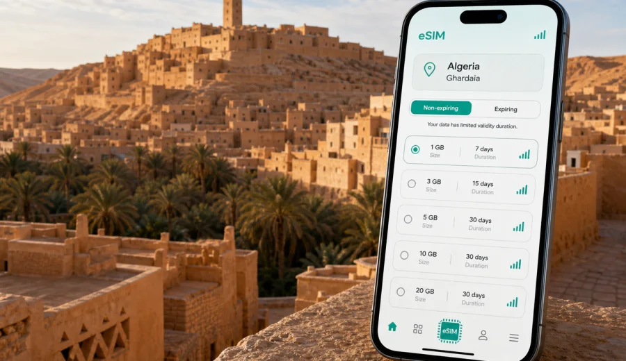 Ghardaia eSIM for mobile internet