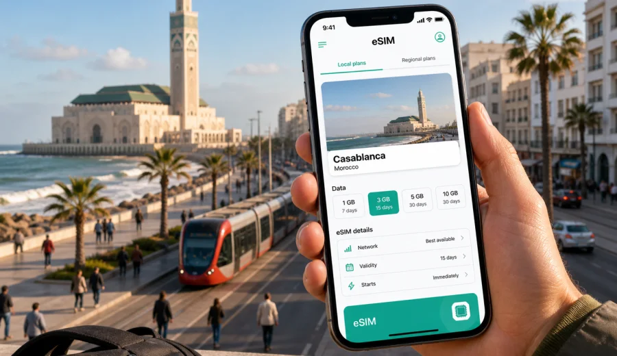 Casablanca eSIM for mobile internet