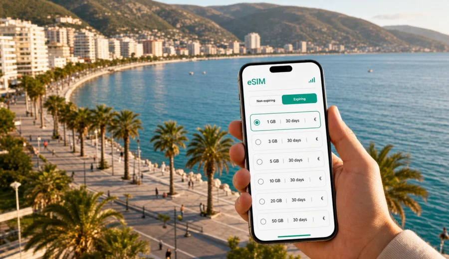 Vlore eSIM: Mobile Internet for Albania Travel