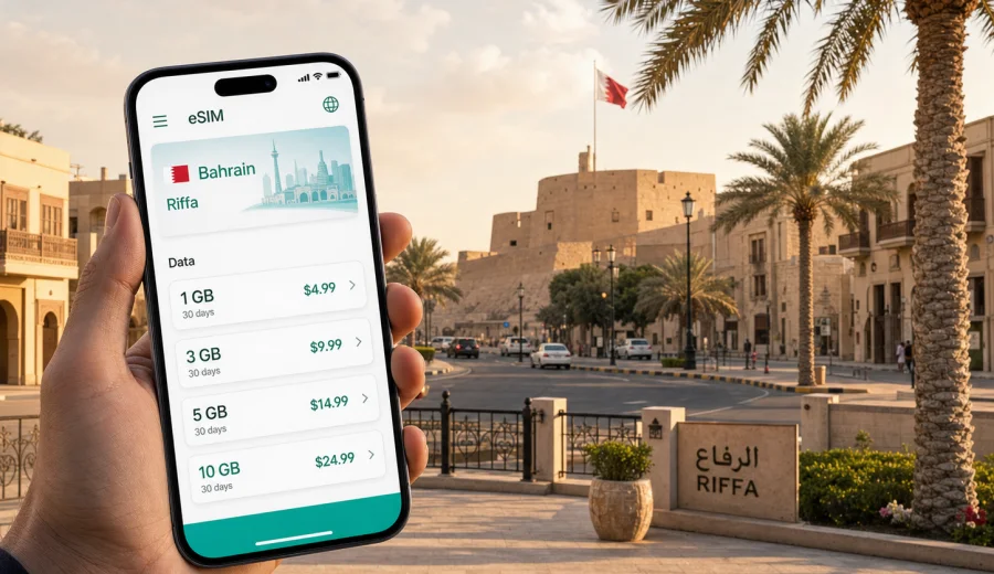 Riffa eSIM: mobile internet for Bahrain travel