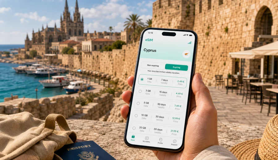Famagusta eSIM for Mobile Internet in Cyprus