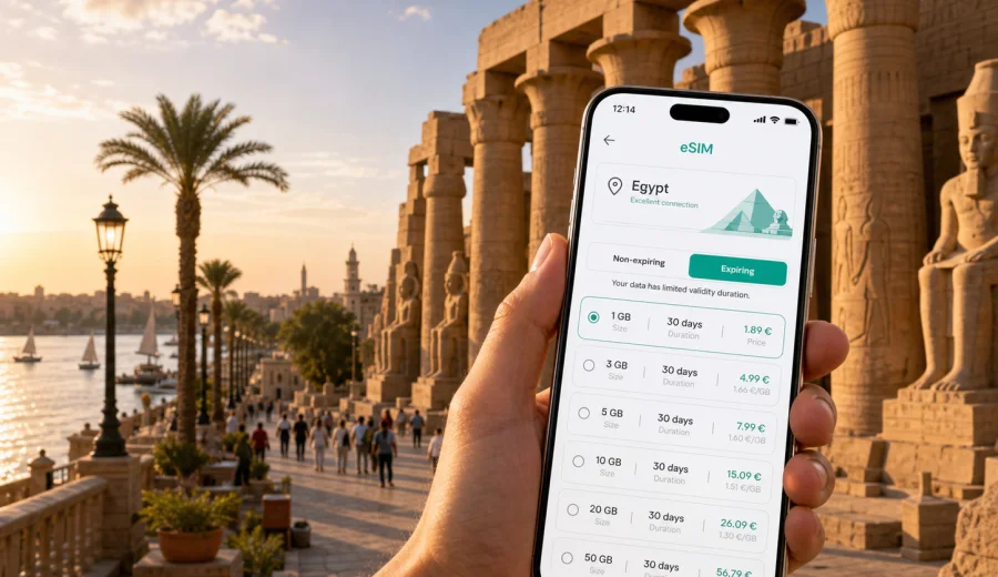 Luxor eSIM: Mobile Internet for Egypt Travel