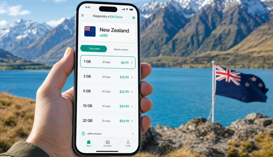 New Zealand eSIM: mobile internet for travel