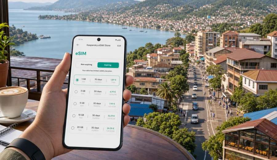 Bukavu eSIM: Mobile Internet for Your Trip
