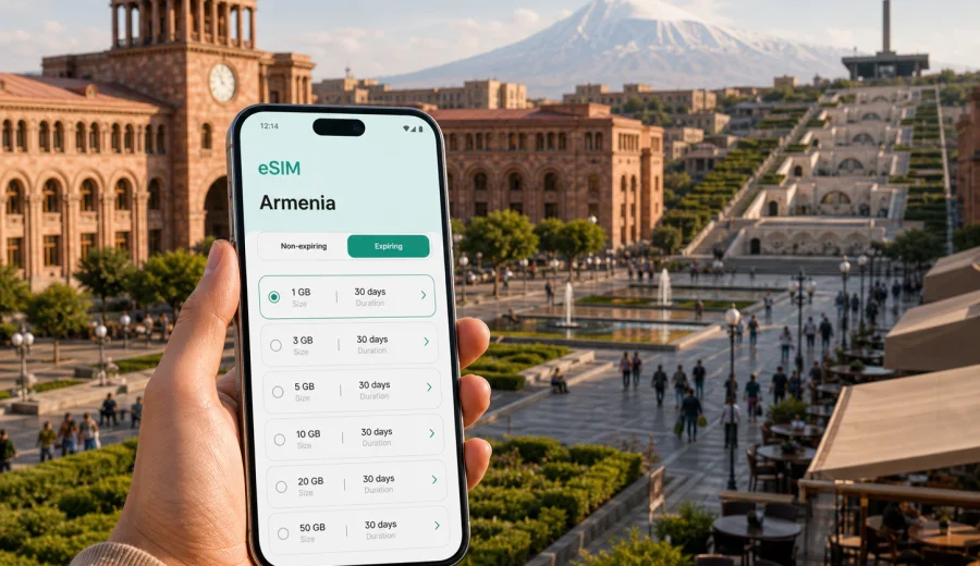 Yerevan eSIM: mobile internet for your trip