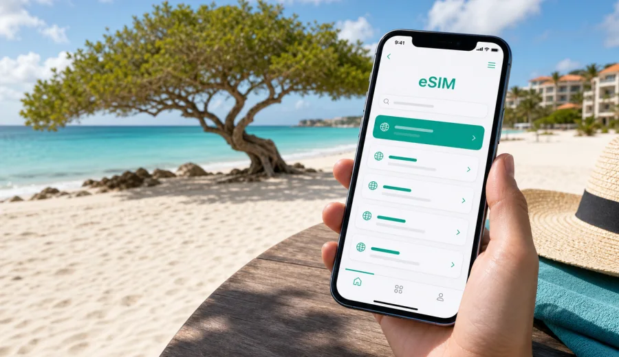 Eagle Beach eSIM for Aruba Travel Internet