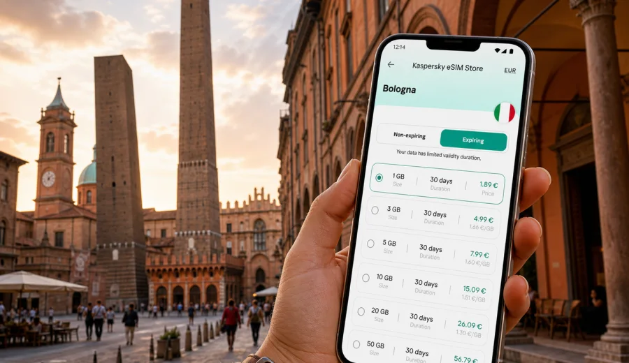 Bologna eSIM for Mobile Internet in Italy