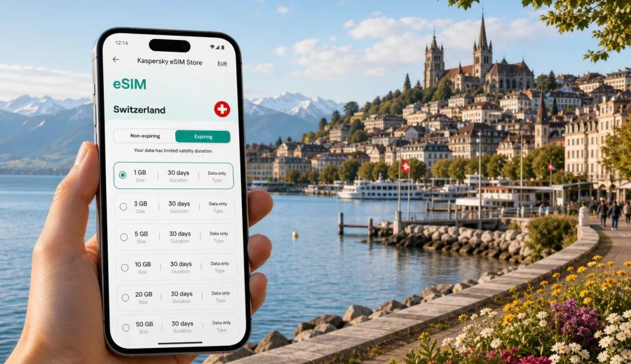 Lausanne eSIM for Mobile Internet in Switzerland