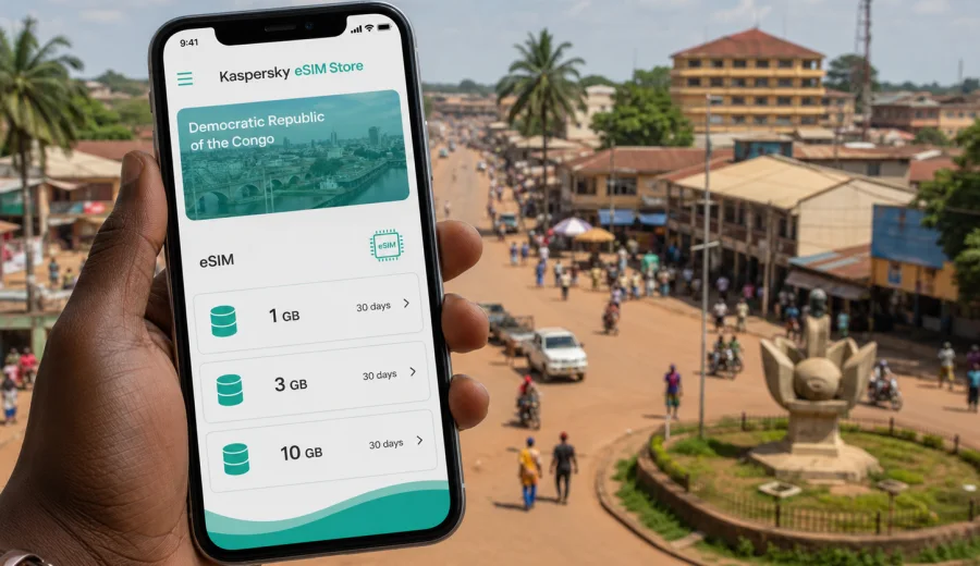 Kananga eSIM for mobile internet travel