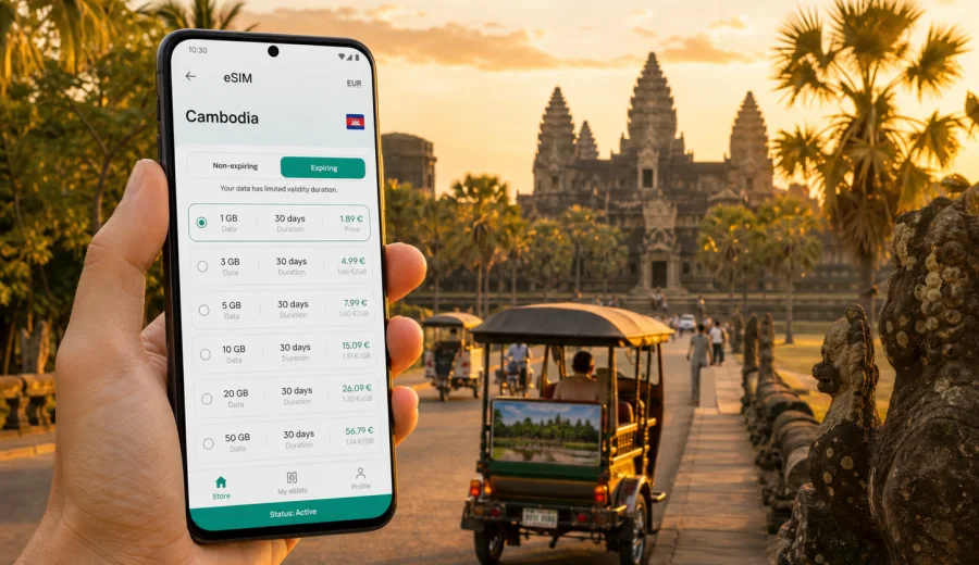 Siem Reap eSIM for Mobile Internet