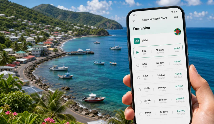 Soufriere eSIM: Internet for Dominica Trips