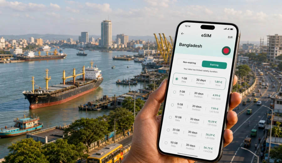 Chittagong eSIM for mobile internet
